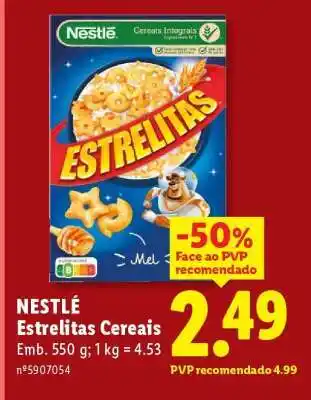 Lidl Nestlé Estrelitas Cereais promoção