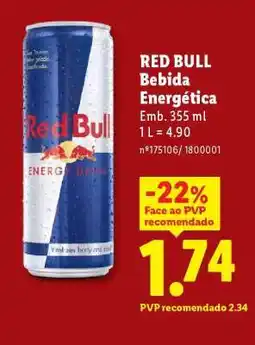 Lidl Red Bull Bebida Energética promoção