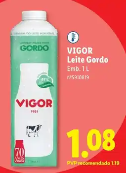 Lidl VIGOR Leite Gordo promoção