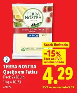 Lidl TERRA NOSTRA Queijo em Fatias promoção