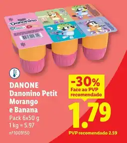 Lidl DANONE Danonino Petit Morango e Banana promoção