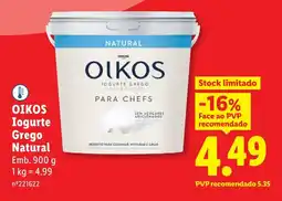 Lidl OIKOS Iogurte Grego Natural promoção