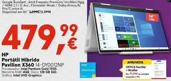 HP Portátil Híbrido Pavilion X360 14-DY0012NP