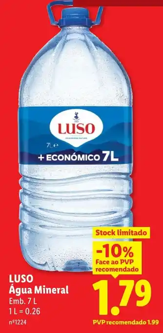Lidl LUSO Água Mineral promoção