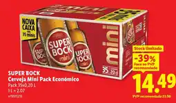 Lidl SUPER BOCK Cerveja Mini Pack Económico promoção