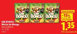 Lidl UM BONGO Néctar de Manga promoção