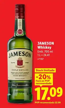 Lidl JAMESON Whiskey promoção