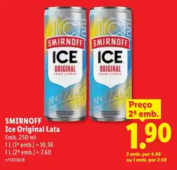 Lidl SMIRNOFF Ice Original Lata promoção