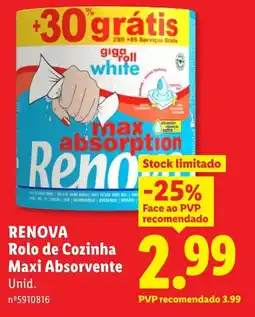 Lidl RENOVA Rolo de Cozinha Maxi Absorvente promoção