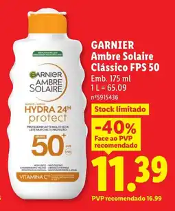 Lidl GARNIER Ambre Solaire Clássico FPS 50 promoção