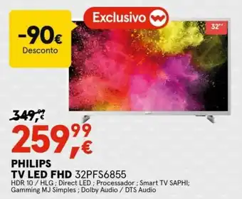Worten Philips TV FHD 32PFS6855 promoção