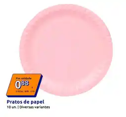 Action Pratos de papel promoção