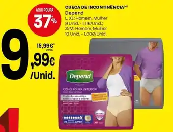 Intermarché Cueca de incontinencia depend promoção