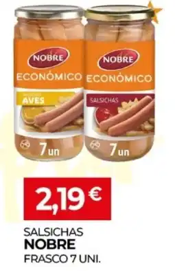 Miranda Supermercados Salsichas nobre frasco 7 uni. promoção
