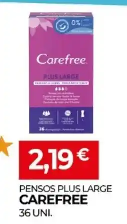 Miranda Supermercados Pensos plus large carefree promoção