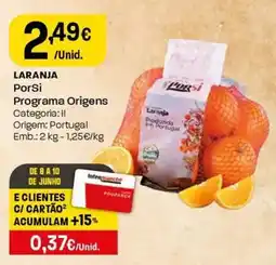 Intermarché Laranja PorSi Programa Origens promoção