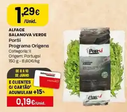 Intermarché Alface salanova verde PorSi Programa Origens promoção