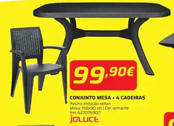 Bricomarché Conjunto mesa + 4 cadeiras promoção