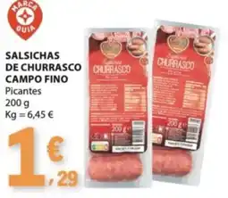 E.Leclerc Salsichas de churrasco campo fino Picantes promoção
