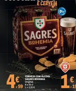 E.Leclerc Cerveja com álcool sagres bohemia promoção