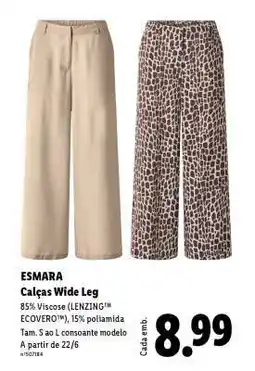 Lidl ESMARA Calças Wide Leg promoção