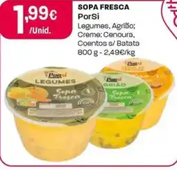 Intermarché Sopa fresca porsi promoção