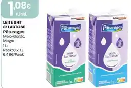 Intermarché Leite uht s/lactose Pâturages promoção
