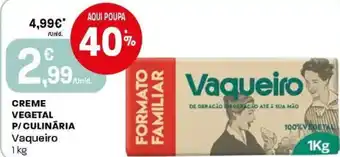 Intermarché Creme vegetal p/culinária Vaqueiro promoção