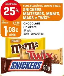 Intermarché Chocolate Snickers promoção