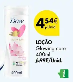 Pingo Doce Dove loção glowing care promoção