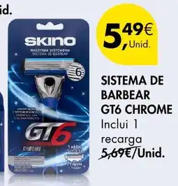 Pingo Doce Sistema de barbear gt6 chrome inclui 1 recarga promoção