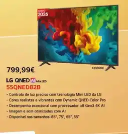 Radio Popular LG QNED AI Mini LED 55QNED82B promoção