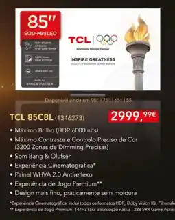 Radio Popular TCL 85C8L promoção