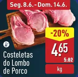 ALDI Costeletas do Lombo de Porco promoção