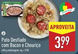 ALDI Pato Desfiado com Bacon e Chouriço promoção