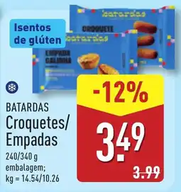 ALDI BATARDAS Croquetes/ Empadas promoção