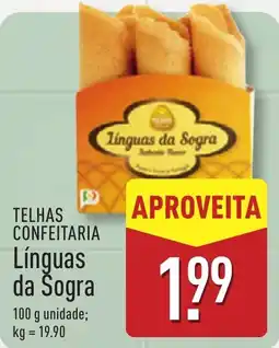 ALDI TELHAS CONFEITARIA Linguas da Sogra promoção