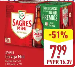 ALDI SAGRES Cerveja Mini promoção