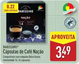 ALDI BARISSIMO Cápsulas de Café Nação promoção