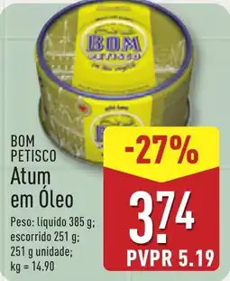 ALDI BOM PETISCO Atum em Óleo promoção