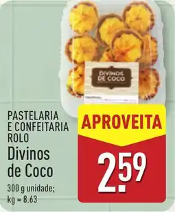ALDI PASTELARIA E CONFEITARIA ROLO Divinos de Coco promoção