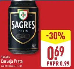 ALDI SAGRES Cerveja Preta promoção