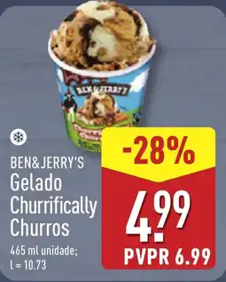 ALDI BEN&JERRY'S Gelado Churrifically Churros promoção