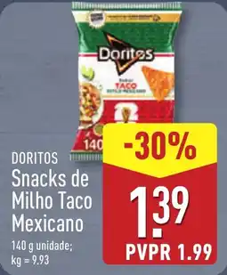 ALDI DORITOS Snacks de Milho Taco Mexicano promoção