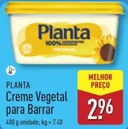 ALDI PLANTA Creme Vegetal para Barrar promoção