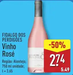 ALDI FIDALGO DOS PERDIGÕES Vinho Rosé promoção