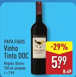 ALDI PAPA FIGOS Vinho Tinto DOC promoção