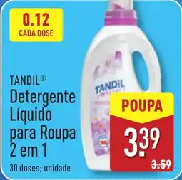 ALDI TANDIL Detergente Líquido para Roupa 2 em 1 promoção