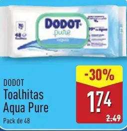 ALDI DODOT Toalhitas Aqua Pure promoção