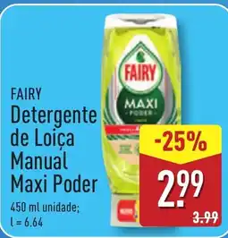 ALDI FAIRY Detergente de Loica Manual Maxi Poder promoção